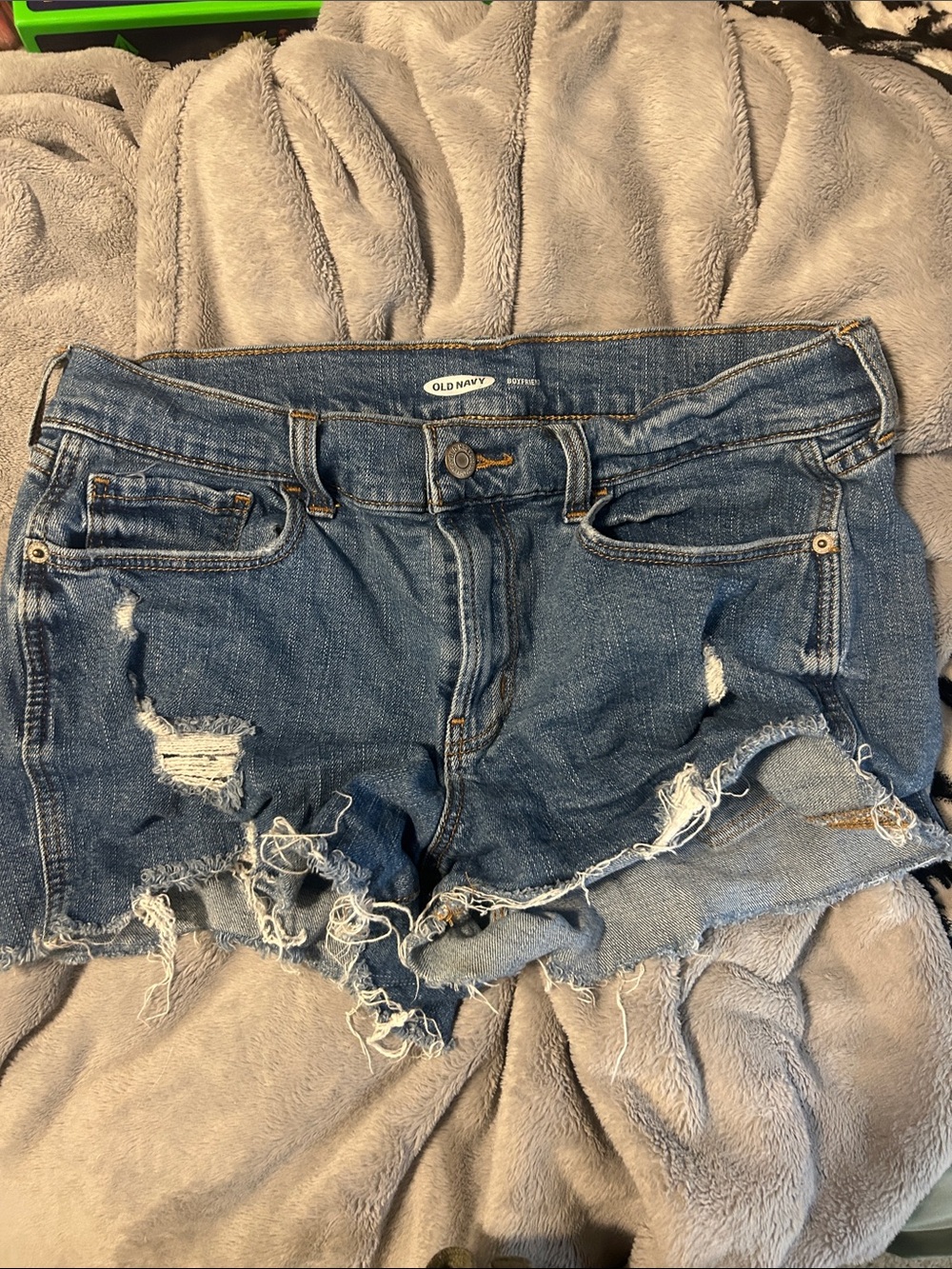 Old Navy Ripped Denim Short Shorts - Blue